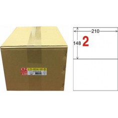 龍德 LD-804-W-B A4三用電腦標籤 2格 白色 1000大張