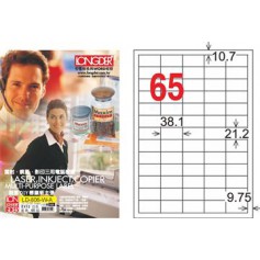 龍德 LD-806-W-A A4三用電腦標籤 65格 白色 105大張