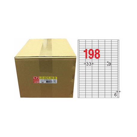 龍德 LD-825-W-B A4三用電腦標籤 198格 白色 1000大張