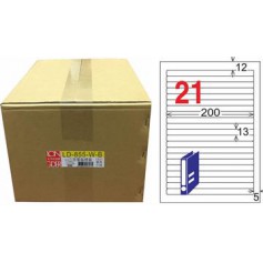 龍德 LD-855-W-B A4三用電腦標籤 21格 白色 1000大張