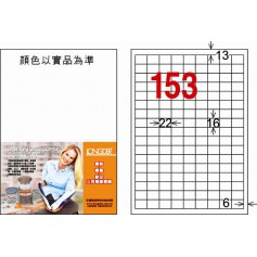 龍德 LD-871-W-C A4三用電腦標籤 153格 白色 20大張