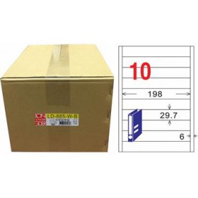 龍德 LD-885-W-B A4三用電腦標籤 10格 白色 1000大張