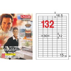 龍德 LD-893-W-A A4三用電腦標籤 132格 白色 105大張