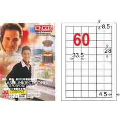 龍德 LD-894-W-A A4三用電腦標籤 60格 白色 105大張
