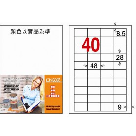 龍德 LD-895-W-C A4三用電腦標籤 40格 白色 20大張