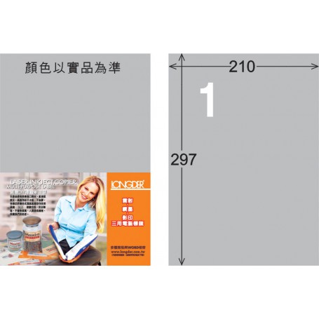 龍德 S系列 銀色PET標籤 大包750大張