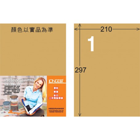龍德 C系列 牛皮紙三用電腦標籤 小包20 大張