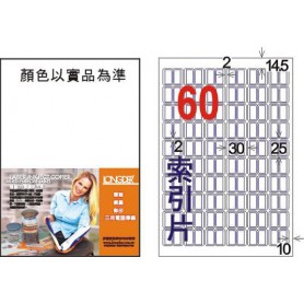 龍德 LD-8103-E-B 白色加印藍框三用電腦標籤 25.00×30.00mm 60格 大包1000 大張