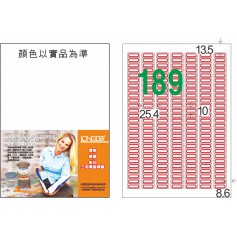 龍德 J系列 白色加印紅框三用電腦標籤 小包20 大張