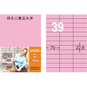 龍德 R系列 粉紅三用電腦標籤 中包105 大張