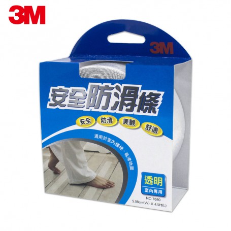 3M 安全防滑條室內專用-7680-5.08CMx4.5M-透明