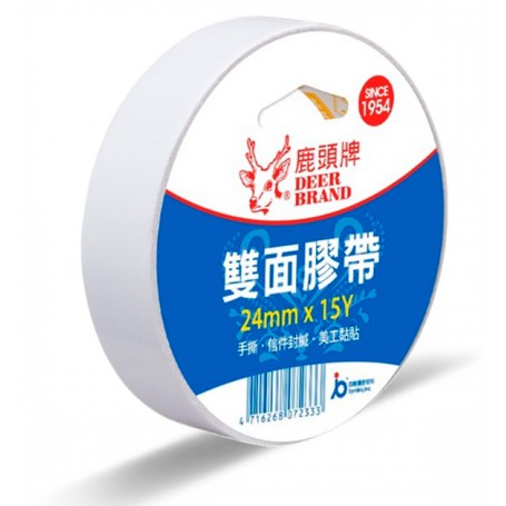 四維 鹿頭雙面膠帶 12mmx15Y DFS3