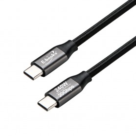 E-books XA66 USB4鋁製240W 20Gbps C to C+4K影音四合一快充傳輸線-2M