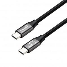 E-books XA66 USB4鋁製240W 20Gbps C to C+4K影音四合一快充傳輸線-2M