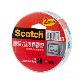 3M Scotch 116 超強力雙面泡棉膠帶 24mm x 3yd